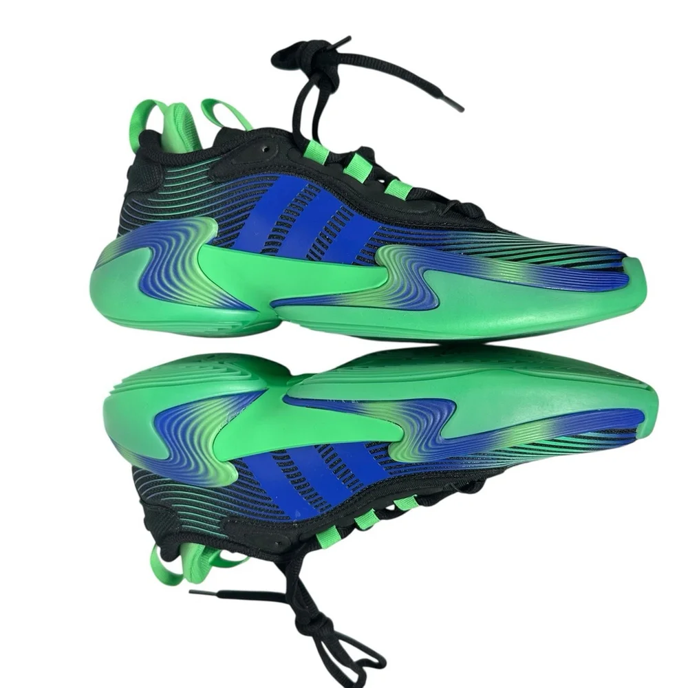 adidas Women's Black, Blue & Green Wave-Effect Athletic Sneakers